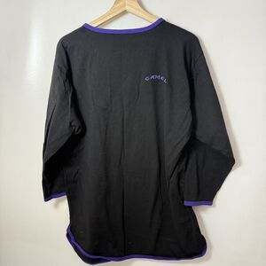 Vintage Camel T-Shirt Womens OS Black Purple Tunic Logo USA Casual Sporty 90’s